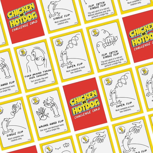 Big Potato Chicken vs Hotdog: The Ultimate Challenge Party Game for Flipping-Fun Families, Board Game for Game Nights