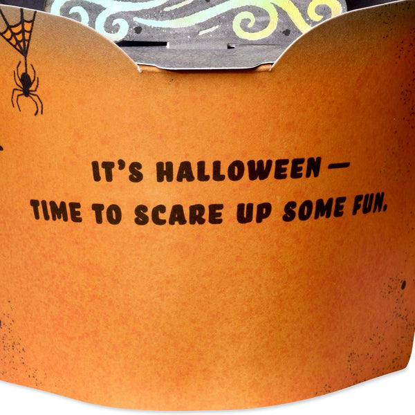American Greetings Pop Up Halloween Card for Kids or Adults, Displayable 3D Haunted House Halloween Pop Up Card for Boo Baskets (Spooky Season)