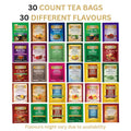 Twinings Tea Bags Sampler Assortment Variety Pack (30 Count) 30 Different Flavors for Tea Lovers: Her, Him, Women, Men, Couples, Family, Friends,