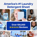 Earth Breeze Laundry Detergent Sheets Fragrance-Free - 60 Loads Eco Liquidless Soap - Travel-Friendly for Hot & Cold Cycles, Tackles Tough Stains