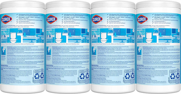 Clorox Disinfecting Wipes Back to School Variety Pack, 75 Count Each, Pack of 4 (Package May Vary) Lemon + Fresh