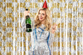 GOER Metallic Tinsel Foil Fringe Curtains Party Photo Backdrop Party Streamers for Birthday,Graduation,New Year Eve Decorations Wedding Decor (2