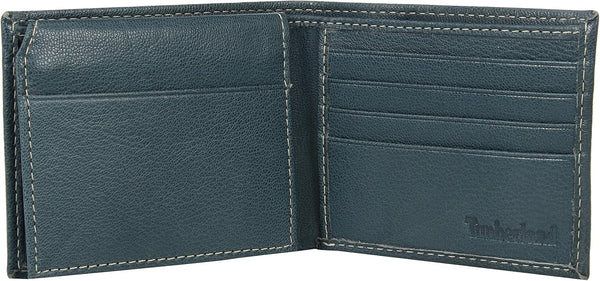 Timberland Men'S Leather Wallet with Attached Flip Pocket, Navy (Blix), One Size