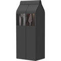 Simple Houseware 15"W x 54"H Garment Cover with Bottom Seal & Clear Window | for Clothes Rack/Closet/Hanging Clothes, Dark Gray 54" x 15"