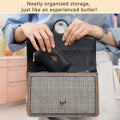 imeetu RFID Credit Card Holder, Small Leather Zipper Card Case Wallet for Women Lite Lite - Brown