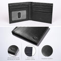 LUXEORIA Full Grain Genuine Leather Wallet for Men, Handcrafted Travel Wallet, Minimalist Mens Slim Bifold Wallet, Anti-Theft RFID Blocking Wallet