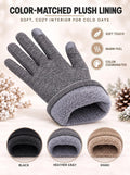 Patelai 3 Pairs Women's Winter Gloves Touchscreen Texting Color Set 1