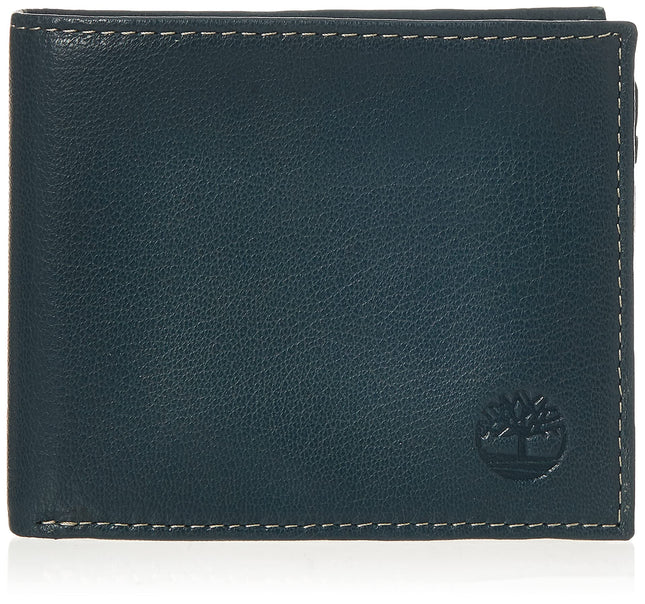 Timberland Men'S Leather Wallet with Attached Flip Pocket, Navy (Blix), One Size