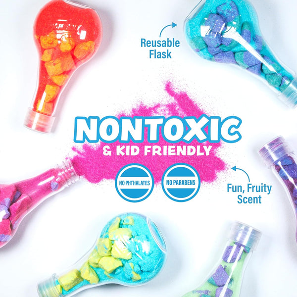Tub WorksÂ® Kids Bath Bomb Potionâ¢ Bath Toy, Variety 6 Pack | Nontoxic | Fizzes, Foams & Bubbles with an Eruption of Color | Interactive Bath Bombs