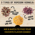 Urban Accents Movie Night Popcorn Gift Set – Includes 3 Gourmet Popcorn Kernel Varieties & 5 Flavorful Seasonings – Perfect Snack Gift Box for