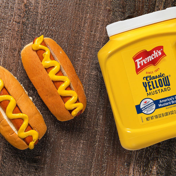 French's Classic Yellow Mustard, 105 oz - One 105 Ounce Bulk Container of Tangy and Creamy Yellow Mustard Perfect for Professional Use or for