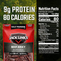 Jack Link'S Beef Jerky, Peppered, Half Pounder Large Jerky Bag - Flavorful Meat Snack, Ready to Eat Protein Snacks with 9G of Protein per Serving,