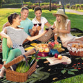 Supfitness Extra Large Picnic Blankets Waterproof Foldable (60 "x 80") Beach Blanket Waterproof Sandproof,3-Layer Thicking Mat Outdoor Packable