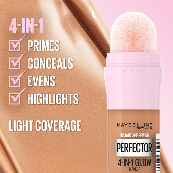 Maybelline New York Instant Age Rewind Instant Perfector 4-In-1 Glow Makeup, Light