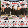 Graduation Decorations Class of 2026 Tablecloth - 3 Pcs Plastic Congrats Grad Table Cloth, Graduation Table Cover for Graduations Party
