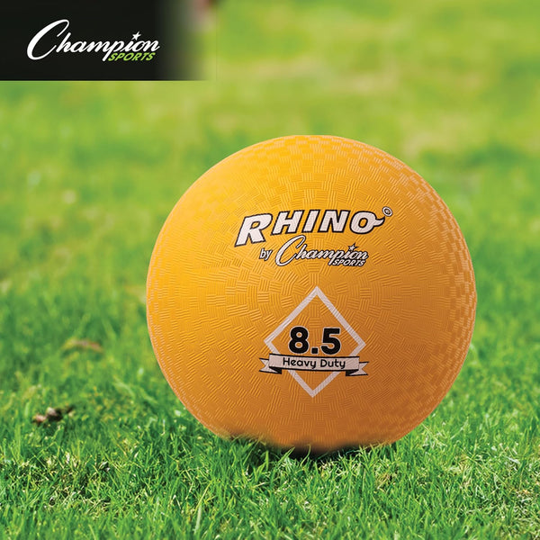 Champion Sports Playground Balls – Single Balls & Sets, Multiple Colors, Durable Nylon-Wound Construction for Kickball & Indoor/Outdoor Play 8.5