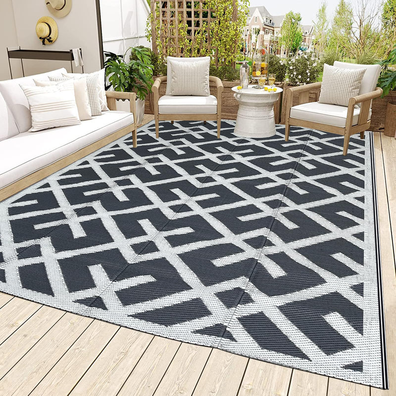LILIOFFIC Outdoor Rug for Patio , 5'X8' Waterproof Plastic Patio Mat, Reversible Camping Rugs, Rv, Porch, Deck, Camper, Balcony,