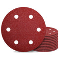 Awutzut 9 Inch 6 Hole Sanding Discs 40 Grit Hook and Loop for Drywall Sander 12PCS 40 Grit 12.0