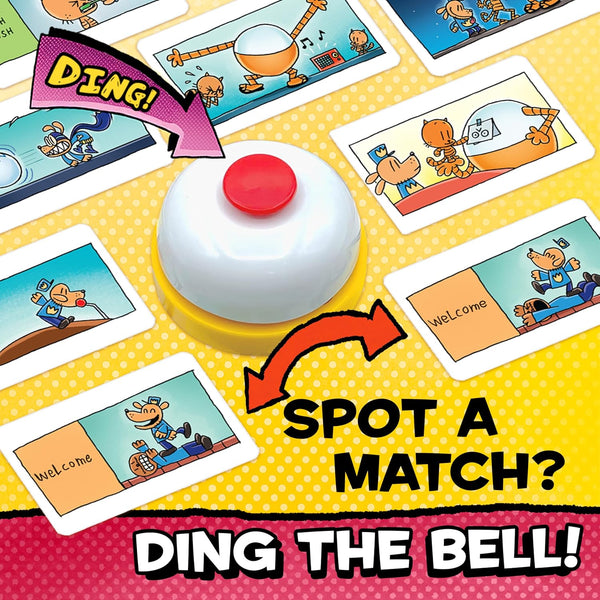 Dog Man Flip-O-Rama Memory Card Game for Kids, Family Game, Ages 6+