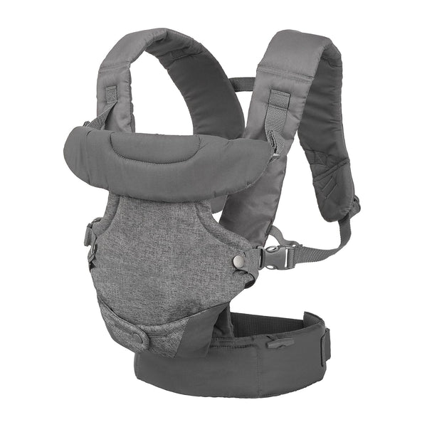 Infantino Flip 4-in-1 Baby Carrier Convertible Ergonomic, Gray | Adjustable fit, Enhanced lumbar support, Ergonomic hands-free parenting, Registry