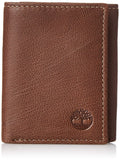 Timberland Men'S Genuine Leather Rfid Blocking Trifold Wallet, Brown, One Size