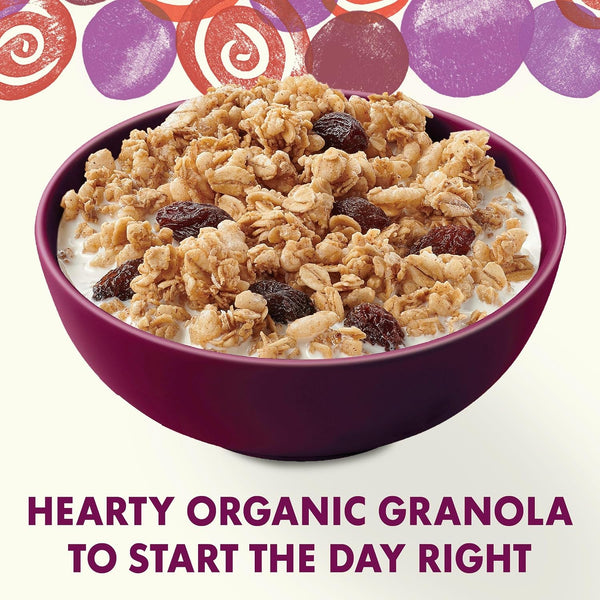 Cascadian Farm Organic Granola, Cinnamon Raisin Cereal, Resealable Pouch, 11 oz Cinnamon Raisin 11 Ounce (Pack of 1)