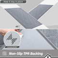 BEQHAUSE Dirt Trapper Door Mat 20" x 32", Doormat Non-Slip, Grey | Entryway Rugs Washable, Dog Door Mat Stain Resistant and Absorbent Welcome