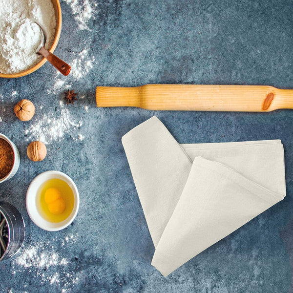 ROYALE LINENS Flour Sack Dish Towels - Kitchen Towel - Super Absorbent Flour Sack -100% Ring Spun Cotton -Tea Towels - for Embroidery, Cloth