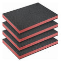 Outus 4 Pcs Cuttable Polyurethane Foam Pads Craft Foam Insert for Cases Packing Padding Camera Toolbox Storage(16 X 12 X 1.5 Inch,Red, Black)