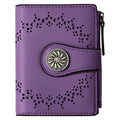 Small Wallet for Women Bifold RFID Blocking Card Holder Leather Wallets with Zipper Coin Pocket