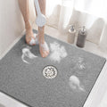 HITSLAM Square Shower Mat, 24 x 24 Inch Non Slip Bath Mat for Tub, Soft PVC Loofah Bathtub Mats with Drain Holes, Quick Drying Bathroom Stall