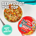 Nissin Top Ramen Bowl Ramen Noodle Soup, Beef, 3.28 Ounce (Pack of 6) Beef 3.28 Ounce (Pack of 6)