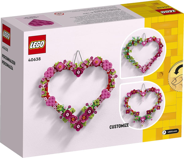 LEGO Heart Ornament Building Toy Set - Fun Arts and Crafts Idea for Girls and Boys, Ages 9+ - Gift for Kids - Display on the Wall as Home