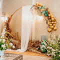 Wokceer White Wedding Arch Draping Fabric Backdrop Drapes Sheer 28.7"x 20FT 1 Panel White