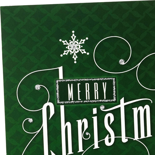 Hallmark Image Arts Christmas Boxed Cards Assortment, Elegant Lettering (4 Designs, 24 Cards with Envelopes) Red and Green Elegant Lettering