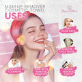 Makeup Remover Cosmetic Towels, Reusable (25 Count, 200 Uses) and Disposable Face Towel, Machine Washable, Ultra Soft, Removes All Types of