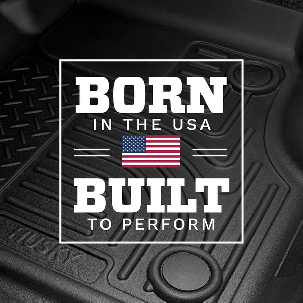 Husky Liners Weatherbeater Floor Mats | Fits 2022-2026 Ford Maverick (Hybrid Models Only) | Front & 2nd Row, 3-pc Black - 95401