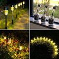 GIGALUMI Solar Pathway Lights, Stainless Steel IP44 Waterproof Auto On/Off Outdoor LED Solar Landscape Lights for Garden, Yard, Patio, Path and