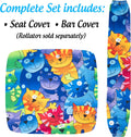 Top Glides Universal Rollator Walker Seat and Backrest Covers (Blue)