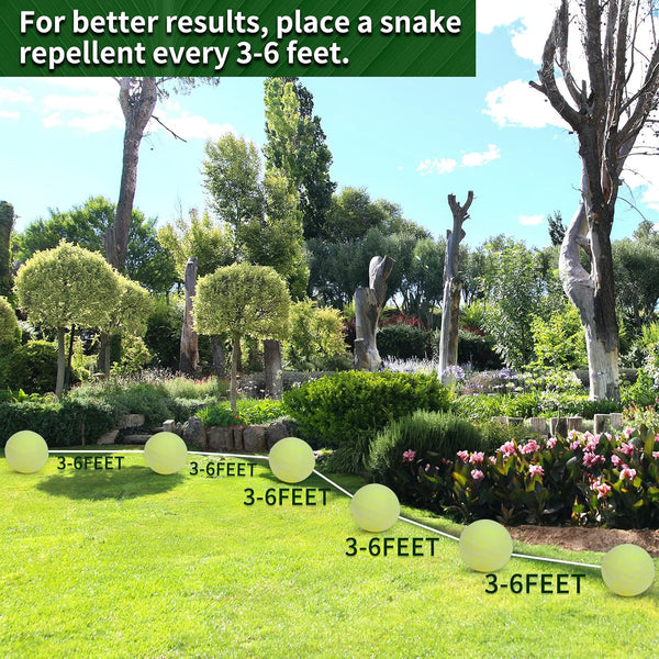 USKICH 10 Pack Snake Away Repellent, Snake Repellent Balls for repelling Outdoors Indoor Snakes Rats and Other Pests, for Yard Lawn Garden Camping