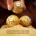 Ferrero Rocher Gourmet Hazelnut Milk Chocolate Gift Box, 24 Individually Wrapped Chocolates, 10.6 oz 24 Count (Pack of 1)