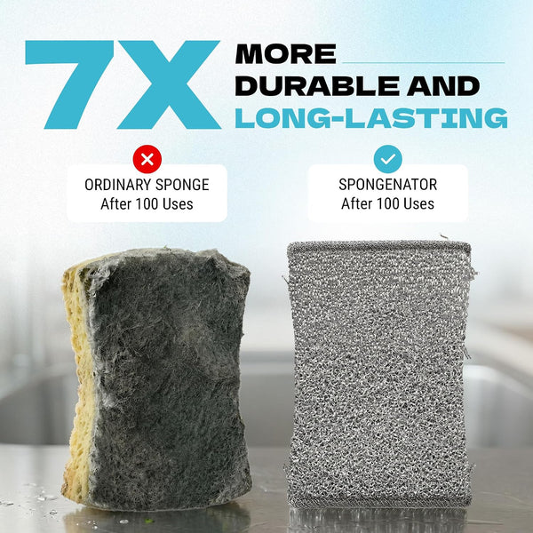 Kitchen Sponges for Dishes, Scouring Pads Non Scratch Scrubbers 6 Count (Pack of 1)