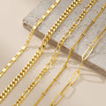Gold Bracelets for Women Trendy,14K Real Gold Plated Dainty Stackable Paperclip Cuban Link Chain Bracelets,Cuff Bracelets Jewelry Set Adjustable 7"+2
