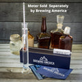 Brewing America Glass Hydrometer Test Tube Jar & Cylinder Brush - Narrow Flask for Alcohol by Volume Test - Moonshine, Homebrew Beer, Home Wine