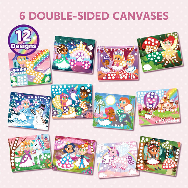 Klever Kits Dot Art Kit for Kids, No Mess Sticker for Toddlers 3-7, Craft Kits, DIY Creative Activity, Travel Toy, Birthday Presents for Boys