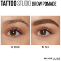 Maybelline Tattoostudio Brow Pomade Long Lasting, Buildable, Eyebrow Makeup, Medium Brown, 1 Count