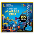 National Geographic Motorized Marble Run 150-Piece Building Set for Kids | Motorized Elevator, 30 Marbles, Storage Bag, Perpetual Motion Machine,