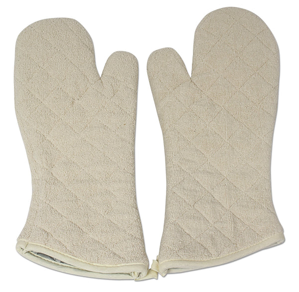 Nouvelle Legende Quilted Cotton Terry Oven Mitts for Baking, BBQ, and Cooking Protection, Heat-Resistant Gloves for Kitchen and Grill, Comfortable