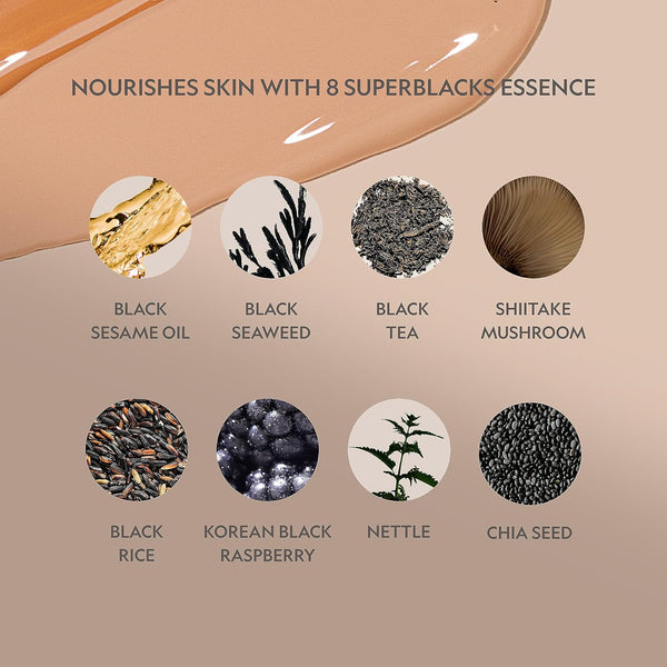 YENSA Serum Foundation Makeup - Super Silk Full Coverage Foundation Enriched with Peptides, Vitamin C & Ferulic Acid to Help Reduce Fine Lines,