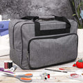 Bright Creations Sewing Machine Case - 18.1 x 9.4 x 12.2 In Gray Polyester - Hard Side Travel Tote & Organizer - Padded Handle & Shoulder Strap -